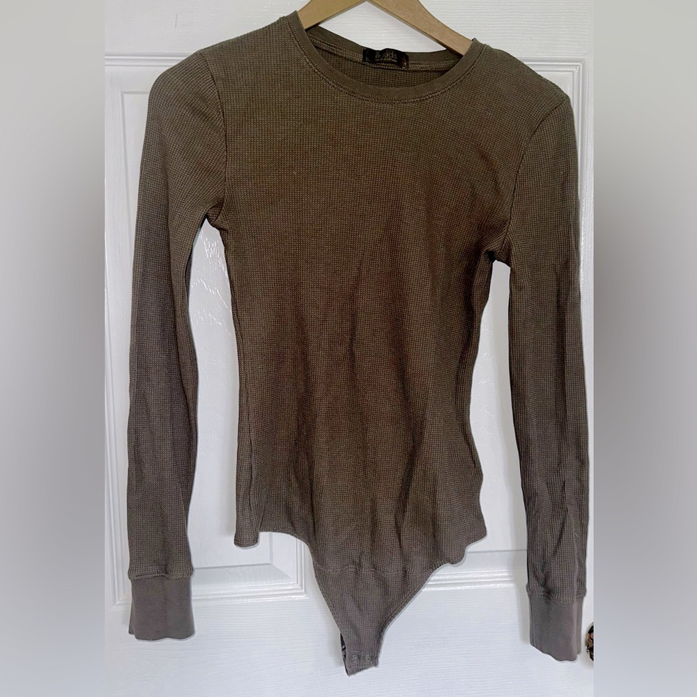 Nuuds waffle knit body suit